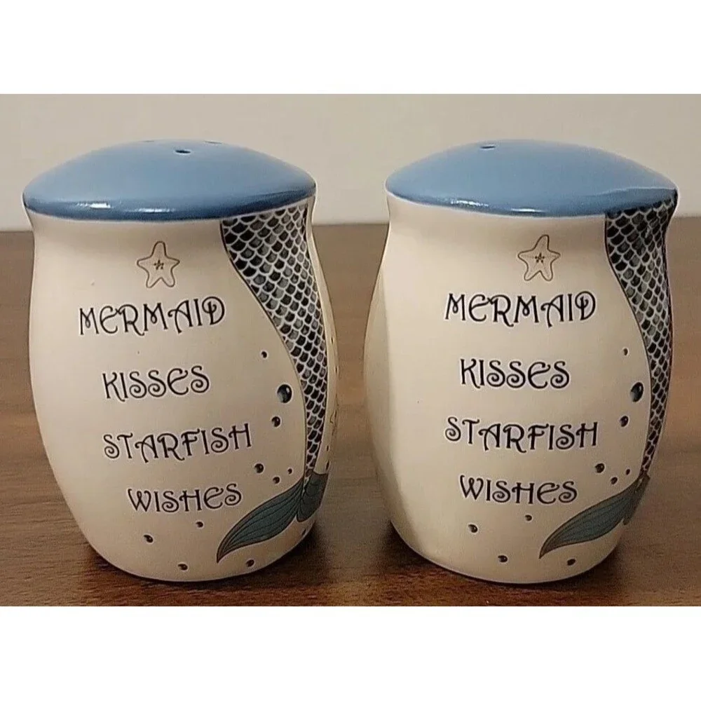 Mermaid Kisses Starfish Wishes Salt and Pepper Shakers